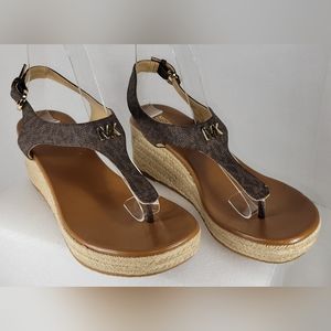 Michael Kors Laney Logo Sandals Sz 8